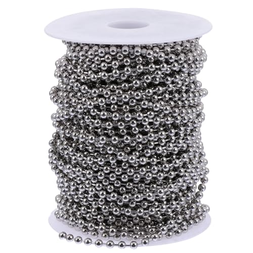 KONTONTY 30 M Edelstahl Perlenkugelkette 4,5 Mm Durchmesser Kugelkette Zur Schmuckherstellung Für Halsketten KONTONTY 30 M Edelstahl Perlenkugelkette 4,5 Mm Durchmesser Kugelkette Zur Schmuckherstellung Für Halsketten von KONTONTY