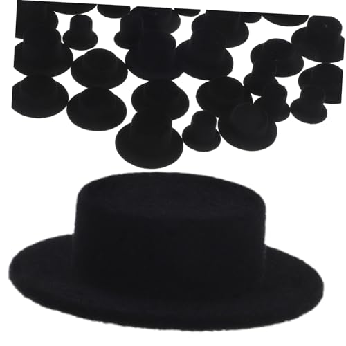 KONTONTY 30 Stück Mini-zylinder Miniatur-puppenhüte Schneemann-bastelhüte Kleine Hüte Zum Basteln Diy-bastelmaterial Für Puppenhüte von KONTONTY