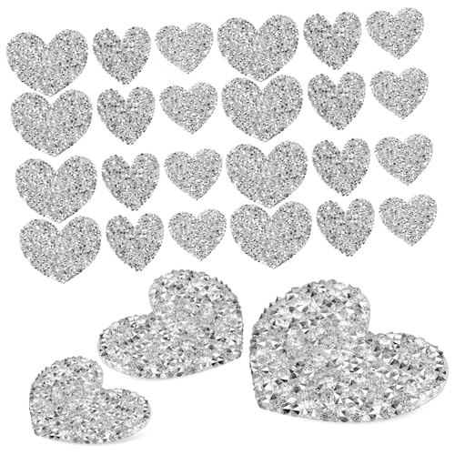 KONTONTY 30 Stück Herz Strass Aufnäher Glitzernde Applikationen zum Aufbügeln für Kleidung Taschen und Mehr Verschiedene KONTONTY 30 Stück Herz Strass Aufnäher Glitzernde Applikationen zum Aufbügeln für Kleidung Taschen und Mehr Verschiedene von KONTONTY