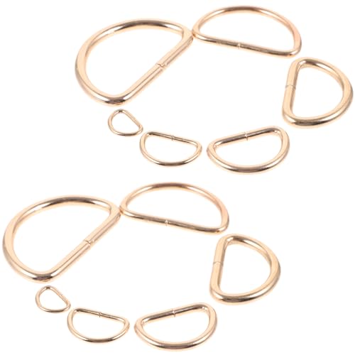 KONTONTY 30 Stück Langlebige D Ring Schlüsselanhänger Metall Stabile Clips für DIY Taschen Geldbörsen und Bastelbedarf Verschiedene Robustes Zubehör für Schlüssel und Handtaschen von KONTONTY