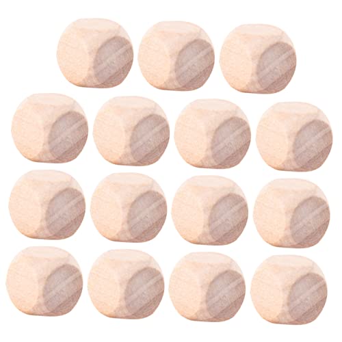 KONTONTY 30 Stück Sechsseitige Holzwürfel Unfertige Holzwürfel Unfertiges Würfelspielzeug Aus Holz Malen Leere Würfel Selber Machen Holzwürfel Für Diy Rohlinge Würfel von KONTONTY