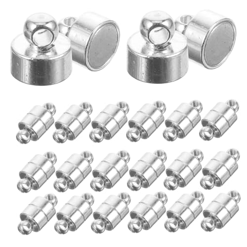 KONTONTY 30 Stück Teiliges Kupfer Magnetverschluss Schmuckverschlüsse Silber für Halsketten Armbänder DIY Schmuckherstellung Schnellverschluss Langlebig Sicher und Tragbar KONTONTY 30 Stück Teiliges Kupfer Magnetverschluss Schmuckverschlüsse Silber für Halsketten Armbänder DIY Schmuckherstellung Schnellverschluss Langlebig Sicher und Tragbar von KONTONTY