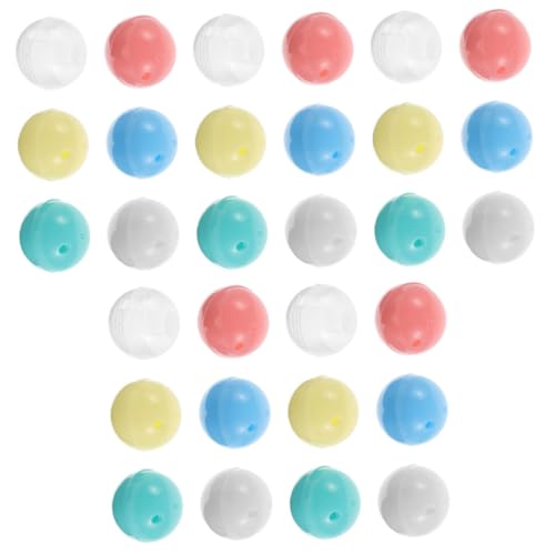 KONTONTY 30 Stück Teiliges Mini-vending-maschinen-kapseln Transparente Bunte Leere Gumball-kugeln Wiederbefüllbare Leichte Runde Spielzeugbehälter für Partygeschenke und Diy-dekorationen von KONTONTY
