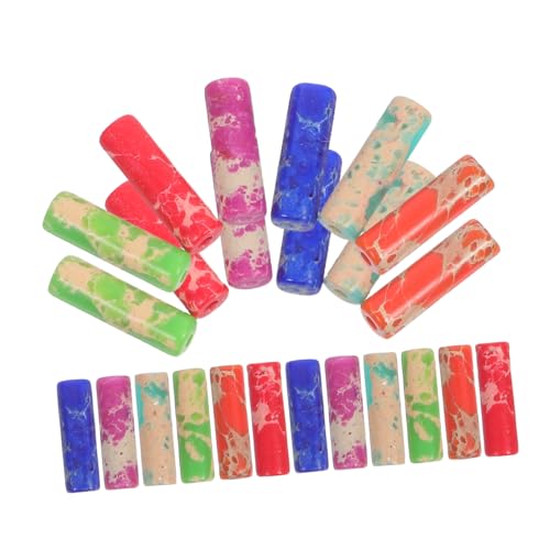 KONTONTY 30 Stück Teiliges Natürliche Zylinderstein-abstandshalterperlen für DIY Schmuckherstellung Langlebige Imperial-steinröhren in Farben für Halsketten Armbänder Ohrringe und Kreative KONTONTY 30 Stück Teiliges Natürliche Zylinderstein-abstandshalterperlen für DIY Schmuckherstellung Langlebige Imperial-steinröhren in Farben für Halsketten Armbänder Ohrringe und Kreative von KONTONTY