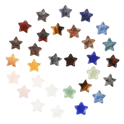 KONTONTY 30 Stück Teiliges Natürlicher Kristall Stern Dekosteine Bunte Desktop Ornamente für Büro Wohnzimmer Feiertagsdeko Tischdekoration KONTONTY 30 Stück Teiliges Natürlicher Kristall Stern Dekosteine Bunte Desktop Ornamente für Büro Wohnzimmer Feiertagsdeko Tischdekoration von KONTONTY