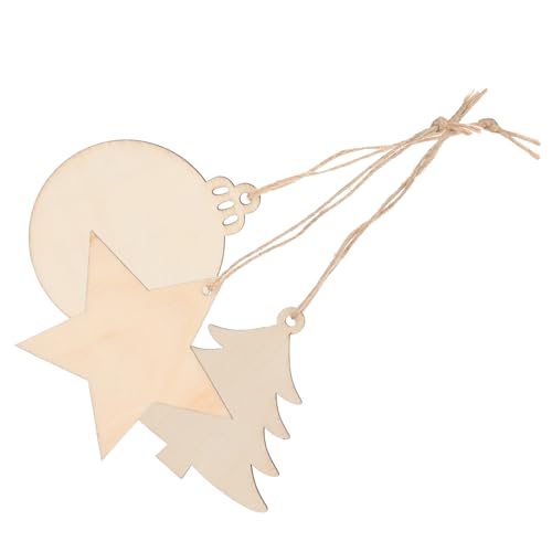 KONTONTY 30 Stück Teiliges Weihnachts Holzanhänger Runde und Sternförmige Holzscheiben Glatt Geschliffen zum Bemalen und Basteln DIY Christbaumschmuck für Familien Kreative KONTONTY 30 Stück Teiliges Weihnachts Holzanhänger Runde und Sternförmige Holzscheiben Glatt Geschliffen zum Bemalen und Basteln DIY Christbaumschmuck für Familien Kreative von KONTONTY