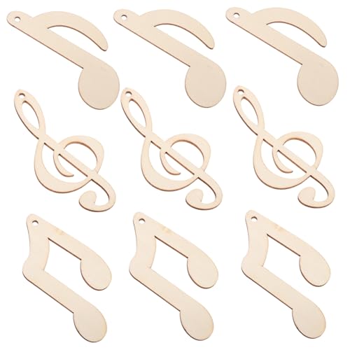 KONTONTY 30 Stück Unlackierte Holzstückchen Musiknoten Diy Bastelmaterial Unbemalte Holzscheiben für Kreative Handarbeiten mit für Dekorationen und KONTONTY 30 Stück Unlackierte Holzstückchen Musiknoten Diy Bastelmaterial Unbemalte Holzscheiben für Kreative Handarbeiten mit für Dekorationen und von KONTONTY