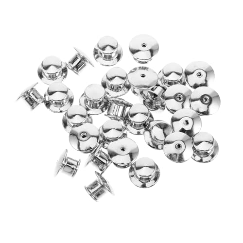 KONTONTY 30 Stück Verriegelungsstift Rückseite Ersatz für Broschen und Anstecknadeln Silberfarben Multi Funktions Pins für Schmuckherstellung und Diy Projekte von KONTONTY
