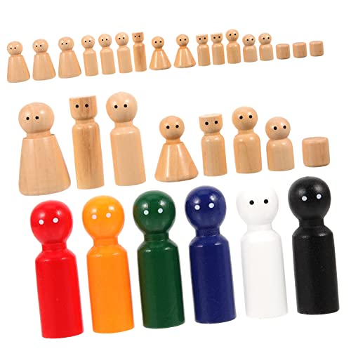 KONTONTY 30 Stück bemalte Puppen bastelsets für basteln für DIY- Küchenspielzeug Miniaturpuppenhaus -Kit kinderspielzeug Steckpuppen unvollendet Leute aus Holzpflock KONTONTY 30 Stück bemalte Puppen bastelsets für basteln für DIY- Küchenspielzeug Miniaturpuppenhaus -Kit kinderspielzeug Steckpuppen unvollendet Leute aus Holzpflock von KONTONTY