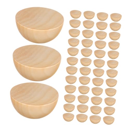 KONTONTY 300 Stück Halbholzperlen Unvollendete Halbkugeln aus Naturholz für DIY Bastelbedarf Wurzelkranz Holzperlen Dekoration für Erwachsene Kunsthandwerk KONTONTY 300 Stück Halbholzperlen Unvollendete Halbkugeln aus Naturholz für DIY Bastelbedarf Wurzelkranz Holzperlen Dekoration für Erwachsene Kunsthandwerk von KONTONTY