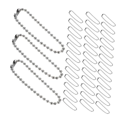 KONTONTY 300 Stück Kugelkette Metallkugelkette mit Verbindern Lange Beaded Chains für DIY Schmuck Schlüsselanhänger Praktische Hängeketten für Puppen Etiketten und Taschen von KONTONTY