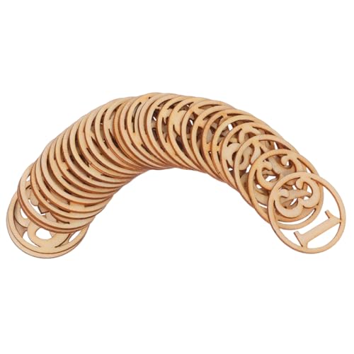 KONTONTY 31 Stück Teiliges Holz zahlenornamente zum Bemalen Runde DIY Holzetiketten für Kreative Dekoration Lernspielzeug und Personalisierte Geschenkanhänger Vielseitig für Unterricht und KONTONTY 31 Stück Teiliges Holz zahlenornamente zum Bemalen Runde DIY Holzetiketten für Kreative Dekoration Lernspielzeug und Personalisierte Geschenkanhänger Vielseitig für Unterricht und von KONTONTY