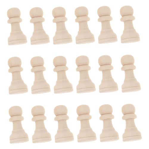 KONTONTY 32 Stück Teiliges Unbemaltes Schachfiguren aus Holz DIY Graffiti Schachfiguren Leicht zu Bemalen Handgefertigt Klassisches Design Kinderfreundliches Lernspielzeug Tragbar und KONTONTY 32 Stück Teiliges Unbemaltes Schachfiguren aus Holz DIY Graffiti Schachfiguren Leicht zu Bemalen Handgefertigt Klassisches Design Kinderfreundliches Lernspielzeug Tragbar und von KONTONTY