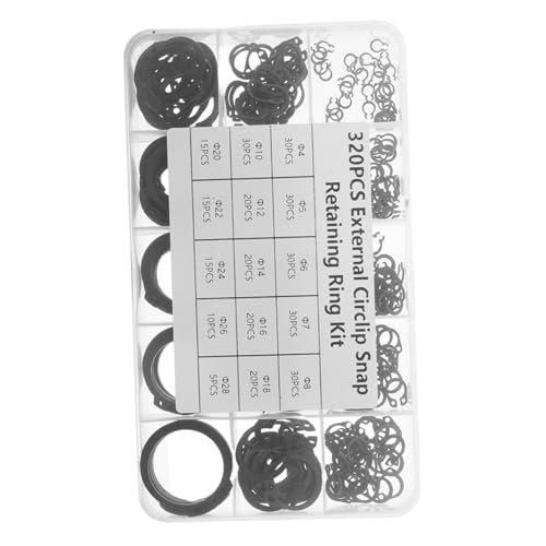 KONTONTY 320Stücke C Klemmen Praktische Haltering Clips aus Robustem für Wellensicherungs Verbindungsaufgaben Schaft Schnappklemmen für Mechanische von KONTONTY