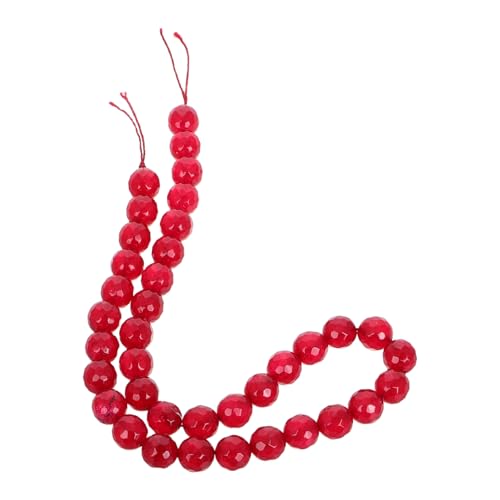 KONTONTY 36 Stück Lose Karneolperlen Facettierte Rondellperlen Natürliche Kristallperlen Natürliche Granatperlen Rote Achatperlen Perlen Zur Schmuckherstellung Schmuck Abstandsperlen Stein von KONTONTY