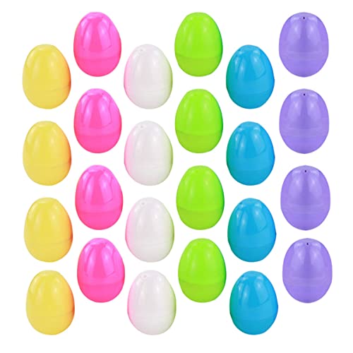 KONTONTY 36 Stück Ostern Plastikeier Bunte Diy Ostereier Füllboxen für Süßigkeiten Dekorative Eier für Vielseitig Einsetzbar für Ostern und Zufällige Farbe von KONTONTY