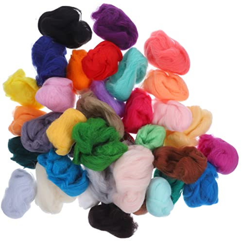 KONTONTY 36 Stück Teiliges DIY Filzwolle Set Weiche Nadelfilz Wolle pro Farbe Bastelset für Trockenfilzen Filzhandwerk Zubehör für Erwachsene KONTONTY 36 Stück Teiliges DIY Filzwolle Set Weiche Nadelfilz Wolle pro Farbe Bastelset für Trockenfilzen Filzhandwerk Zubehör für Erwachsene von KONTONTY