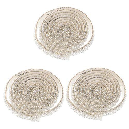 KONTONTY 3Rollen Selbstklebendes Perlen Strassband Präzise Geschnittene Perlenrhinestones DIY Dekoration für Hochzeiten Geburtstage Modisches Zubehör für Kleidung und Gürtel KONTONTY 3Rollen Selbstklebendes Perlen Strassband Präzise Geschnittene Perlenrhinestones DIY Dekoration für Hochzeiten Geburtstage Modisches Zubehör für Kleidung und Gürtel von KONTONTY