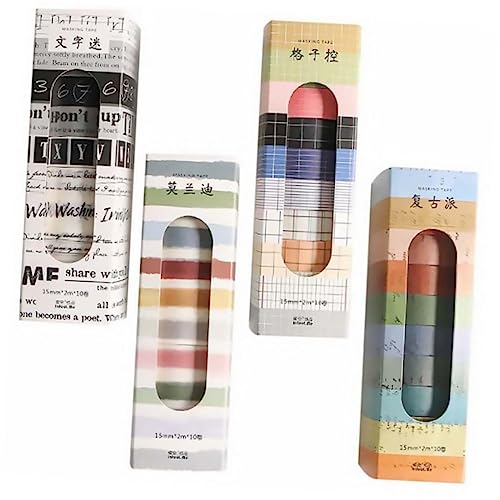 KONTONTY 4 Boxen Washi Tape Dekoratives Klebeband Boxen für Scrapbooking DIY Handwerksprojekte und Kreative Journals Vielseitige Muster für Party und Buchdekoration KONTONTY 4 Boxen Washi Tape Dekoratives Klebeband Boxen für Scrapbooking DIY Handwerksprojekte und Kreative Journals Vielseitige Muster für Party und Buchdekoration von KONTONTY