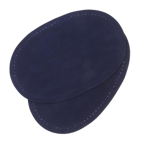KONTONTY 4 Paare Ovaler Ellbogen und Knieschutz Patches für Jacken Strapazierfähige Reparatur Aufnäher zum Aufnähen Waschbare DIY Applikationen für Pullover Hosen und Kleidung Blaue von KONTONTY