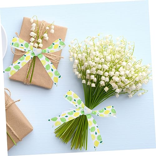 KONTONTY 4 Rollen DIY Geschenkband mit Zartem Zitronenmotiv Schleifenbänder für Partydekoration Geschenkverpackung und Bastelbedarf pro Klassisches Blumenmuster KONTONTY 4 Rollen DIY Geschenkband mit Zartem Zitronenmotiv Schleifenbänder für Partydekoration Geschenkverpackung und Bastelbedarf pro Klassisches Blumenmuster von KONTONTY