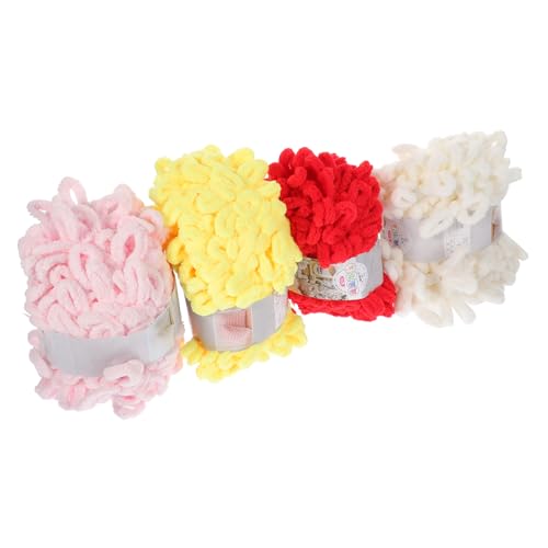 KONTONTY 4 Rollen Diy Polyester Garn Handarbeitsmaterial für Stricken Häkeln und Kreative Projekte Hautfreundlich und Langlebig für Schals und Puppen KONTONTY 4 Rollen Diy Polyester Garn Handarbeitsmaterial für Stricken Häkeln und Kreative Projekte Hautfreundlich und Langlebig für Schals und Puppen von KONTONTY