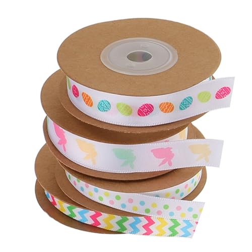 KONTONTY 4 Rollen Geschenkband selber machen geschenkverpackung ostern geschenkband ostern easter decoration DIY Geschenkband Schleife Weiß Osterband Festivalbänder selber machen Polyester KONTONTY 4 Rollen Geschenkband selber machen geschenkverpackung ostern geschenkband ostern easter decoration DIY Geschenkband Schleife Weiß Osterband Festivalbänder selber machen Polyester von KONTONTY