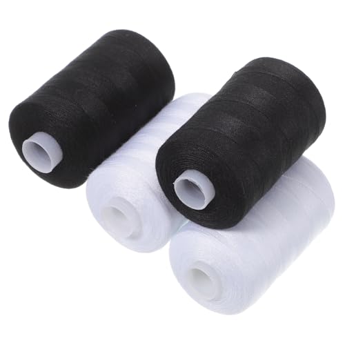 KONTONTY 4 Rollen Nähgarn Set Handnähgarn für Haushaltsnähprojekte Yards Hochfestes Polyester Weiß und Schwarz Praktische und Tragbare Nähzubehör für Reisen und Reparaturen KONTONTY 4 Rollen Nähgarn Set Handnähgarn für Haushaltsnähprojekte Yards Hochfestes Polyester Weiß und Schwarz Praktische und Tragbare Nähzubehör für Reisen und Reparaturen von KONTONTY