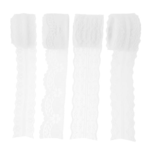 KONTONTY 4 Rollen Weiße Bestickte Spitzenborte Diy Dekoration Breit pro Rolle Vielseitig für Kleidung Geschenkverpackung Haaraccessoires Gardinen Nähen und Basteln KONTONTY 4 Rollen Weiße Bestickte Spitzenborte Diy Dekoration Breit pro Rolle Vielseitig für Kleidung Geschenkverpackung Haaraccessoires Gardinen Nähen und Basteln von KONTONTY