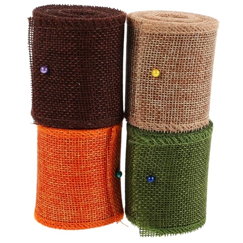 KONTONTY 4 Rollen dekoratives Band Schneiden Hochzeitsbänder Rosa Weihnachtsgirlande königlich weißes Band Hochzeitsdekorationen Hochzeitsband Leinenstreifen selber machen Sackleinenband KONTONTY 4 Rollen dekoratives Band Schneiden Hochzeitsbänder Rosa Weihnachtsgirlande königlich weißes Band Hochzeitsdekorationen Hochzeitsband Leinenstreifen selber machen Sackleinenband von KONTONTY