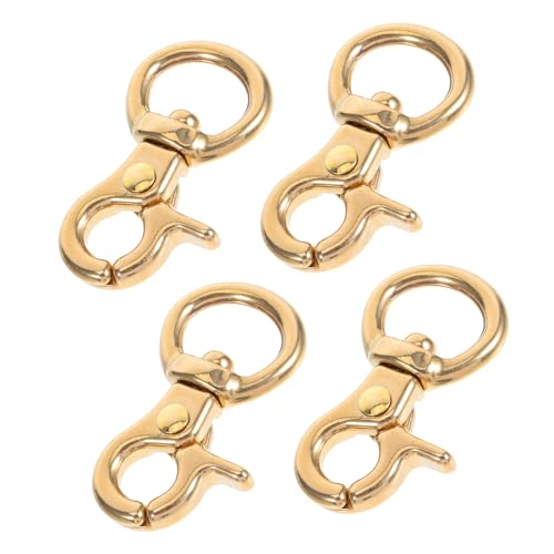 KONTONTY 4 STÜCKE Reine Kupfer Drehkarabiner mit Federmechanismus Japanischer Hummer karabiner für Schlüsselanhänger Taschen DIY Schmuck und Lederwaren Robuste Metall schnapphaken KONTONTY 4 STÜCKE Reine Kupfer Drehkarabiner mit Federmechanismus Japanischer Hummer karabiner für Schlüsselanhänger Taschen DIY Schmuck und Lederwaren Robuste Metall schnapphaken von KONTONTY