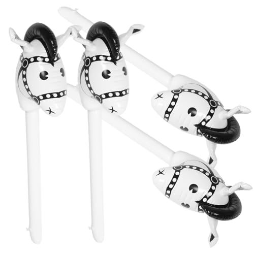 KONTONTY Elegante Aufblasbare Pferdestöcke 4 Stück Pvc-material Stöcke Für Party-jubelbedarf KONTONTY Elegante Aufblasbare Pferdestöcke 4 Stück Pvc-material Stöcke Für Party-jubelbedarf von KONTONTY