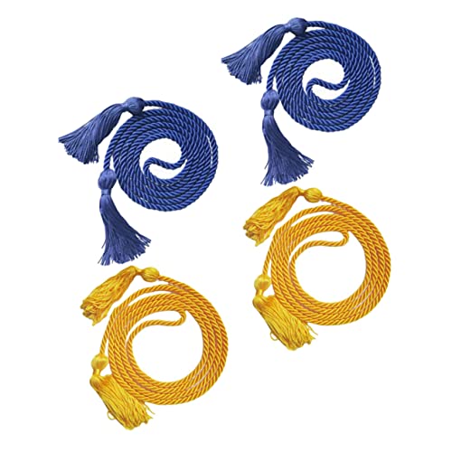 KONTONTY 4 Stück Bachelor -Kleidung Quaste bachelor abschluss abschlussfeier Erwachsene Abschlusskappendekorationen Gold Abschluss liefert Quaste für Doktor-Junggesellenhut Polyester Blue von KONTONTY