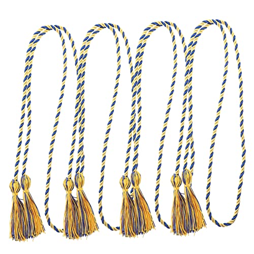 KONTONTY 4 Stück Bachelor-quasten Kleid Schnüre Für Den Abschluss Ehrenschnur Abschluss Quasten Jahreszeit Blau Und Grad Kabel Abschlussdekorationen Lavendel Groß Schule Schärpe Polyester von KONTONTY