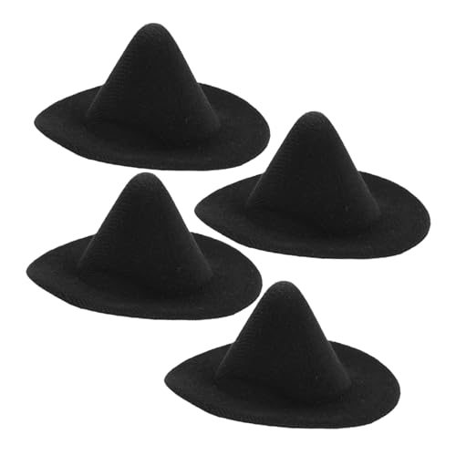 KONTONTY 4 Stück Halloween Dekorationspuppe Kleine Hexenhüte Kostüm Hexenhut Hexenkappe Für Halloween Hexenhüte Für Haustiere Zaubererhüte Zum Basteln Süße Mini von KONTONTY