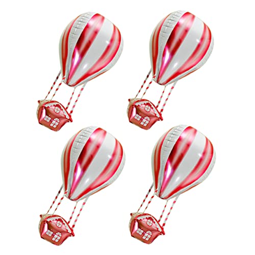 KONTONTY 4 Stück Heißluftballon Heißluftfolienballon Geburtstagsparty Ballon Geburtstagsparty Dekorationen Geburtstagsballons Aluminiumfolienballon Kindergeburtstagsballon von KONTONTY