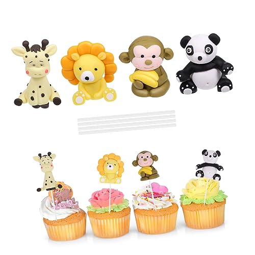 KONTONTY 4 Stück Kucheneinsatz Geburtstagsfeierdekorationen Tiere Kuchen Picks geburtstagsdeko kindergeburtstags dekoration Panda-Kuchen-Picks Cupcake-Dekoration zum Geburtstag PVC KONTONTY 4 Stück Kucheneinsatz Geburtstagsfeierdekorationen Tiere Kuchen Picks geburtstagsdeko kindergeburtstags dekoration Panda-Kuchen-Picks Cupcake-Dekoration zum Geburtstag PVC von KONTONTY