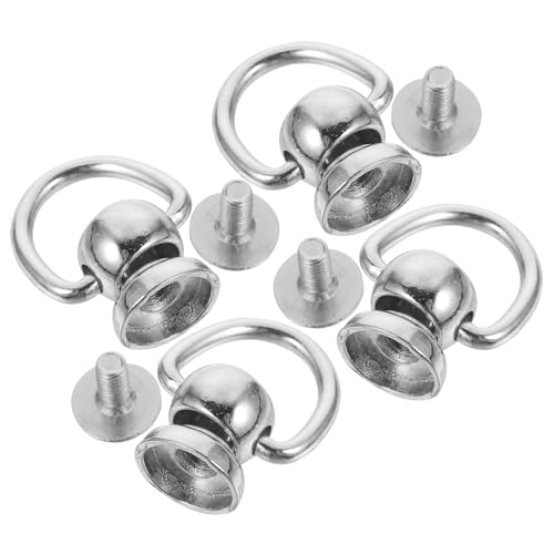 KONTONTY 4 Stück Metall D Ringe für Taschen Schraub Rivets für Diy Lederarbeiten Drehbare Schnallen für Handtaschen und Rucksäcke Langlebige und Praktische Verbindungselemente KONTONTY 4 Stück Metall D Ringe für Taschen Schraub Rivets für Diy Lederarbeiten Drehbare Schnallen für Handtaschen und Rucksäcke Langlebige und Praktische Verbindungselemente von KONTONTY
