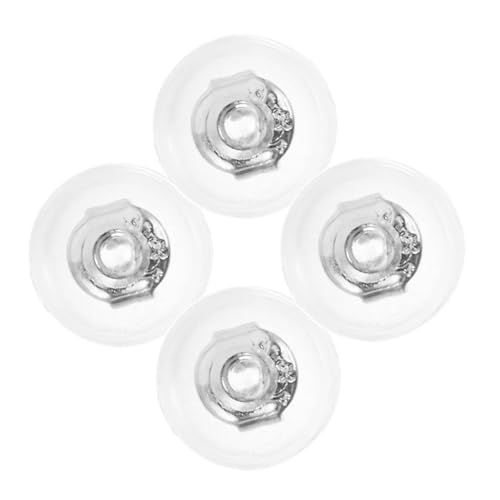 KONTONTY 4 Stück Ohrring Stopper Transparente Ohrstecker Verschlüsse Hypoallergen und Sicher für Flache Rückseite Ohrstecker Elegantes Design für Sicheren Halt und Optimalen Komfort von KONTONTY