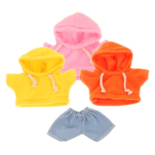 KONTONTY 4 Stück Puppenkleidungsset Plüschtierschuhe Kleine Puppenkleidung Puppen anziehen Kleidung für Stofftiere dekorative Puppenkleidung Babypuppenzubehör Kleidung für Plüschpuppen von KONTONTY