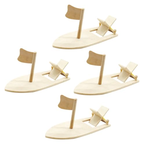 KONTONTY Segelboot Spielzeug 4 Stück Diy Holzbootmodelle Unbemaltes Boot Holzsegelbootmodell Basteln Und Bemalen KONTONTY Segelboot Spielzeug 4 Stück Diy Holzbootmodelle Unbemaltes Boot Holzsegelbootmodell Basteln Und Bemalen von KONTONTY