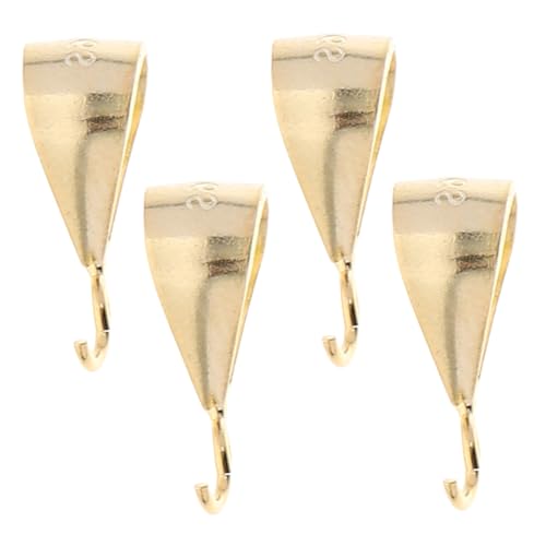 KONTONTY 4 Stück Sterling Silber Schmuckbails Pinch Verschluss Anhänger Ösen für DIY Halsketten Ohrringe Handgefertigte Schmuckherstellung Zubehör von KONTONTY