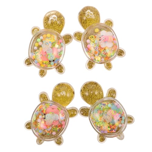 KONTONTY 4 Stück Teiliges Schildkröten Figuren aus Kreative Sandkunst Dekoration Tragbares Geburtstags Partyspielzeug für Realistische Meeres Tierfiguren für Sommer Pool Spa von KONTONTY