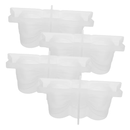 KONTONTY 4 Stück Teiliges Silikon Schleifenform Kerzenhalterform für DIY Kerzenherstellung Epoxidharz Gießform Wiederverwendbar für Duftkerzen Wax Melt Kerzen DIY von KONTONTY