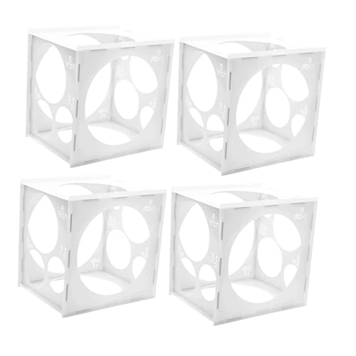 KONTONTY 4 Stück Teiliges Transparentes Ballon-messwürfel- Zusammenklappbares Ballon-sizer-tool für Präzise Größenmessung bei Partydekorationen für Ballonbögen und Säulen bei Geburtstagen von KONTONTY