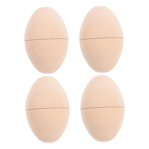 KONTONTY 4 Stück Unbemalte Holz Ostereier für Diy Bastelprojekte Hohl Eier Buchenholz zum Dekorieren und Bemalen Geschenkideen für Ostern und Handarbeiten KONTONTY 4 Stück Unbemalte Holz Ostereier für Diy Bastelprojekte Hohl Eier Buchenholz zum Dekorieren und Bemalen Geschenkideen für Ostern und Handarbeiten von KONTONTY