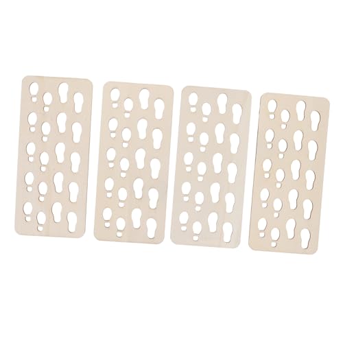 KONTONTY 4 Stück Weihnachtsdekorationsvorlage Fensterschneespray Weihnachtsdeko Selber Machen Kleine Schablonen Zum Basteln Wiederverwendbar Mini-schablonen Fensterwandboden Holz von KONTONTY