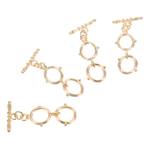 KONTONTY 4 Stücke Teiliges Schmuckverlängerungsset für Halsketten und Armbänder Robuste Metall-toggle-verschlüsse mit T-bar Kompatibel mit Metallketten und Perlen Einfach Verstellbar für KONTONTY 4 Stücke Teiliges Schmuckverlängerungsset für Halsketten und Armbänder Robuste Metall-toggle-verschlüsse mit T-bar Kompatibel mit Metallketten und Perlen Einfach Verstellbar für von KONTONTY