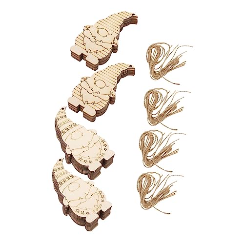 KONTONTY 40 Stück Holz Gnome Weihnachtsbaum Anhänger DIY Graffiti Farbige Ornamente für Kreative Weihnachtsdekoration Unvollendete Holzfiguren zum Malen für Bastelprojekte KONTONTY 40 Stück Holz Gnome Weihnachtsbaum Anhänger DIY Graffiti Farbige Ornamente für Kreative Weihnachtsdekoration Unvollendete Holzfiguren zum Malen für Bastelprojekte von KONTONTY