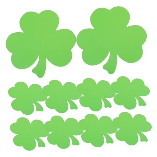 KONTONTY 40 Stück Papierrecycling Shamrock Ausschnitte für Patrick's Day Bastelprojekte für Klassenzimmer Grünes für Partys und Veranstaltungen Vielseitige Papier Cutouts für Kreative von KONTONTY